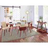 Lumisource Folia Dining Table in Walnut Wood with Clear Tempered Glass DT-6638FOLIA WLCL